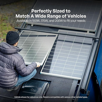400W Solar Panel N-Type 16BB, 2PCS 24V RV Solar Panel 200 Watt, 25% High Efficiency, IP67 Monocrystalline PV Module Solar Charger for Roof Camping Van Trailer Cabin Off-Grid Applications
