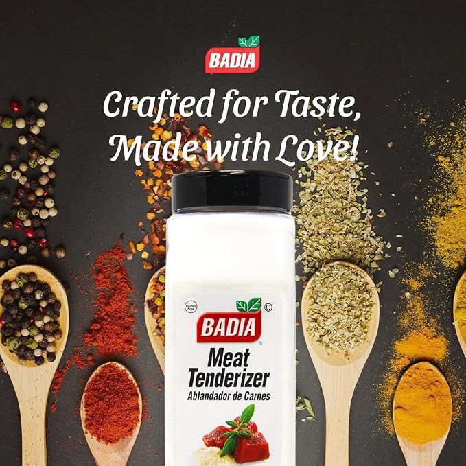 Badia Meat Tenderizer 2 lbs – Seasoning Blend for Juicy & Tender Cuts | Tenderizes beef, pork, and poultry with natural enzymes for juicy, flavorful results every time
