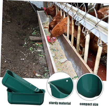 Galvanized Chicken Feeder Large Capacity Poultry Feeder Auto Feed Trough for Birds Feed Trough Bucket