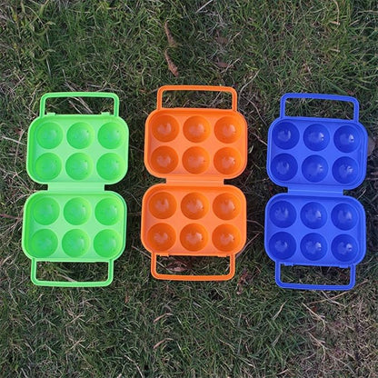 FantasyDay 6 Grids Egg Holders, Sturdy Shockproof Durable Egg Cartons Egg Containers With Lid for Refrigerator - Large Capacity Egg Organizer Box for Home Kitchen Outdoor Picnic Hiking Storage