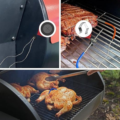 2 PCS Meat Probe for Traeger Pellet Grill with Grommets & Clips, 3.5mm Plug | Compatible with Traeger, Waterproof Probe Tip, High Accuracy, Heat Resistance to 718 °F (380 °C), Plug & Play, Easy to Clean