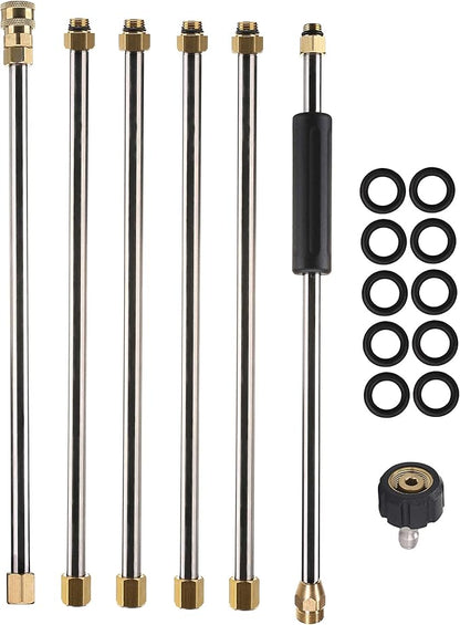Tool Daily Pressure Washer Extension Wand, 90 Inch Power Washer Lance, 1/4 Inch Quick Connect, M22, 4000 PSI