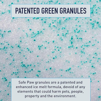 Safe Paw 2-Pack Pet-Safe Snow & Ice Melter, Salt- & Chloride-Free, 8 Lbs - Pet-Friendly Winter Maintenance Product for Driveway, Concrete, Sidewalk, and Outdoor Spaces