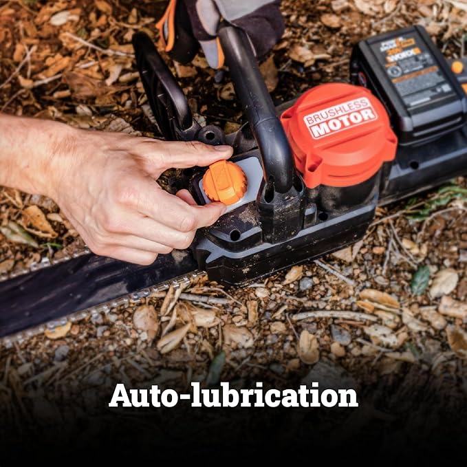 Worx Nitro 40V 16" Cordless Brushless Chainsaw 4.0 Ah Battery and Charger Included WG385