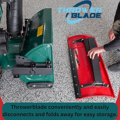 Throwerblade Snowplow Kit with (Blade, and Hardware Included) – Heavy-Duty Snow Plow Blade - Quick & Efficient Snow Removal - Snow Plow Attachment for Snowblowers- 22 to 32-inch 2-Stage and 3 Stage