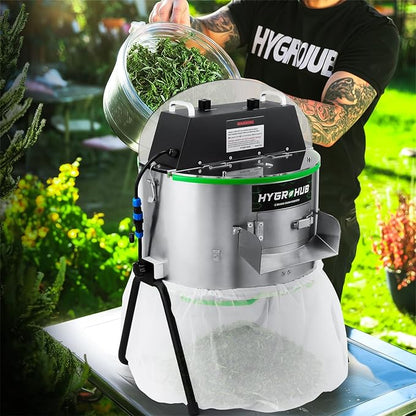 Bud Trimmer 14 inch, Electric Leaf Bowl Trimming Machine, No Plant Damage for Twist Spin Cutting Stripping Leaves, Buds, Flowers, Hydroponic Plants, Weeds, Herb, with Dry Grate