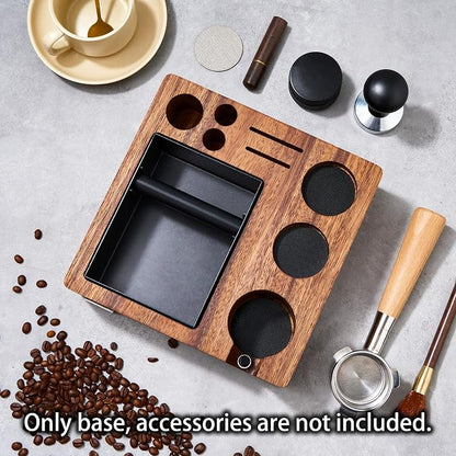 Espresso Knock Box, Tamping Station 58mm for Breville Machines | Barista Workstation with Tamper, Distributor, Normcore Counter Organizer, Portafilter Holder & Multi-Accessory Storage