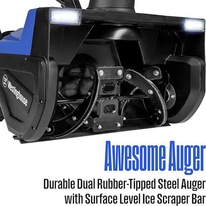 Westinghouse WSnow22 Corded Snow Blower 22 Inch, Steel Auger, Dual LED Lights, Electric Snow Blower with 25ft Throwing Distance, Plows 840lbs/min, Adjustable Chute