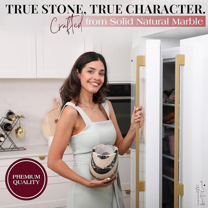 Gusto Nostro Marble Wine Chiller Bucket - 750ml Wine Bottle Cooler and Champagne Chiller for Party, Kitchen, Bar Cart Decor to Chill & Keep Bottles Cold - With Unique Wine Lovers Gift Box
