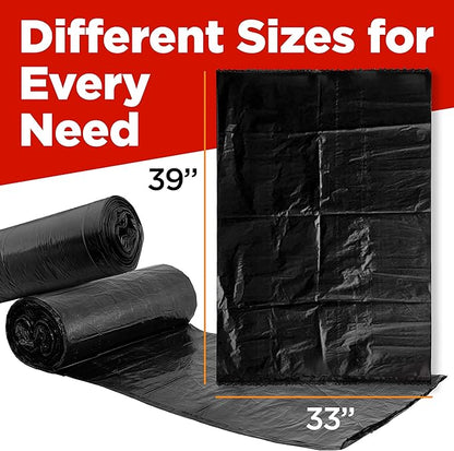 ToughBag 30-33 Gallon Trash Bags Heavy Duty, 32 x 38" Black Garbage Bags (250 COUNT) – 30+, 32 Gallon Trash Bags - Made In USA