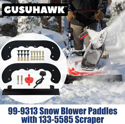 99-9313 Snow Blower Paddles with 133-5585 Scraper for Toro Power Clear 210, 221, 421 QE, 421 QR, 621, 721 E, 721 QZE, 721 QZR, 721 R, 721 RC, CCR 6053, CCR 6053 ES, CCR 6053 R Snowthrowers