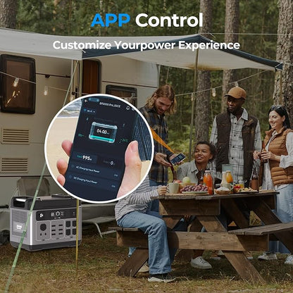 OUKITEL P2001 PLUS 2400W Power Station with 200W Solar Panel, 2048Wh Solar Generator(Peak 5000W) 1.5Hrs Fast Full Charging APP Control Emergency LiFePO4 Battery for Home Backup Camping RVs