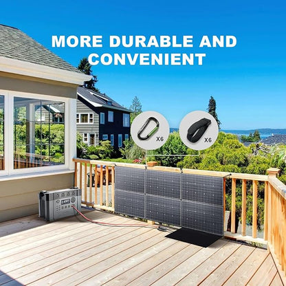 ALLPOWERS R1500 LITE 1600W/1056Wh & 3500+ Cycle LiFePO4 Battery with 4xAC Outlets, 650W MPPT, and UPS <15ms for Home, RV, Outdoor. (R1500 LITE+SP039-600W)