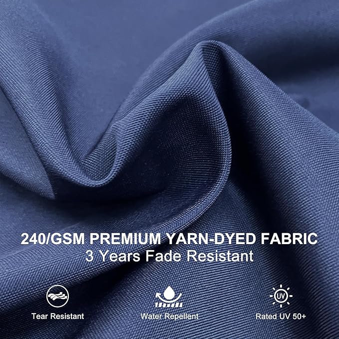 PURPLE LEAF 9' X 12' Patio Umbrella Outdoor Rectangle Umbrella Large Cantilever Umbrella Windproof Offset Heavy Duty Sun for Garden Deck Pool Patio, Navy Blue