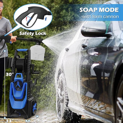 Pressure Washer -5000PSI Power Washer with Foam Cannon 4 Quick Connect Nozzles, High Pressure Cleaning Machine for Driveways/Patios/Cars/Fences/Home Cleaning