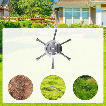 2 Pack 6 inch Steel Wire Brush Cutter Trimmer Head, Weed Trimmer Replacement Head, Durable Head for Home Users, for Electric Battery Powered Cordless String Trimmer