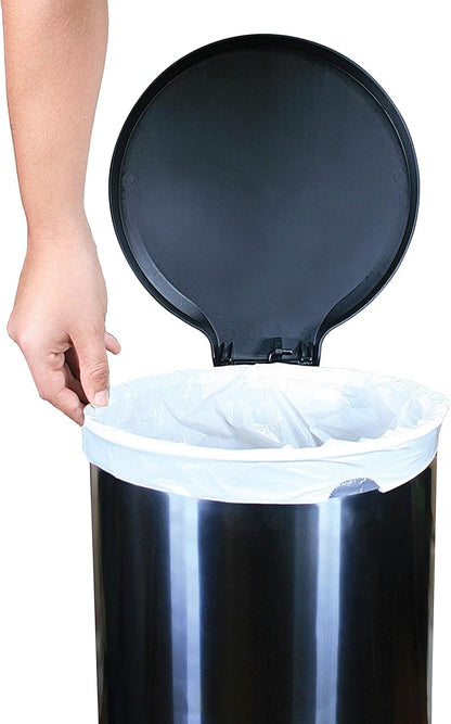 Compatible With Simplehuman Code P - Durable Custom Fit Plastic White Trash Bags w/Drawstring, 50-60 Liter/ 13-16 Gallon Trash Cans - 2 Refill Rolls (100 Count) -Heavy Duty Kitchen Garbage Bags