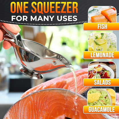 Bird Lemon Squeezer with Pour Spout, Tiny Stainless Steel Slice Press | Cute Citrus Wedge Juicer for Limes, Mess-Free, Dishwasher Safe, a Mini Travel Size for Tea Service, Seafood, and Cocktails