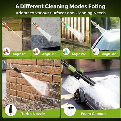Electric Pressure Washer - 4000PSI 2.8GPM Electric Power Washer with 35ft Cord 26ft Hose, High Pressure Washers Includes 5 Nozzles, Foam Cannon for Cars, Homes, Driveways