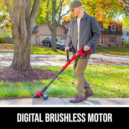 SKIL PWR CORE 20 12" Pivoting Head String Trimmer, 20-Volt Battery and Charger Included - LT1200B-11