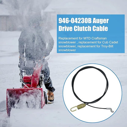 946-04230B Auger Cable Replacement for Troy-Bilt MTD Crafts-Man Cub-Cadet Snowblower, 746-04230 Replacement for Yard Machines Snow Thrower 946-04230A 946-04230