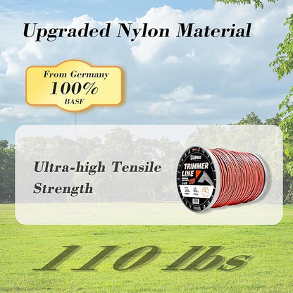 Cluparis 155 Sawtooth Trimmer line Heavy Duty for Push String Trimmer 5-Pound, 0.155" Nylon Weed Eater String .155-inch-by-515-ft Commercial String Trimmer Line in Spool with Line Cutter