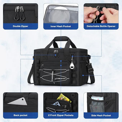 Maelstrom 30/40 Can Soft Cooler Bag, Leakproof Insulated Ice Chest | 24h Cold (With Ice), 5-Layer Insulation, Multi-Pockets ,Lightweight,Perfect For Camping, Beach, Hiking, Kayaking, Road Trips