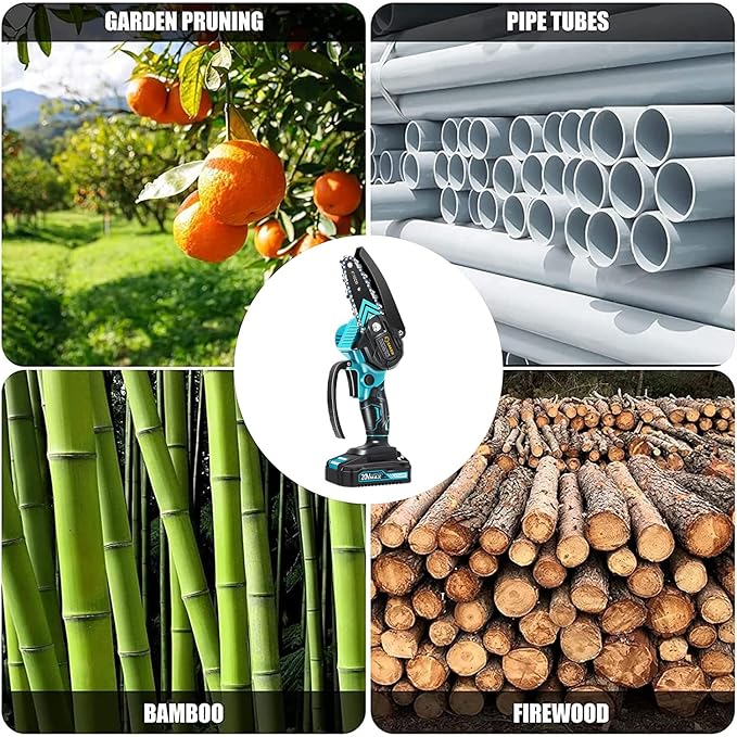 Saker Mini Chainsaw,Portable Electric Chainsaws Cordless,Small Handheld Chain Saw Pruning Shears Chain Saws for Tree Branches,Christmas Gifts for for Men Dad Husband Women,Courtyard and Garden