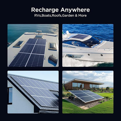 400W Solar Panel, 4 Pcs 12V 100 Watt Solar Panel with High-Output Design, High Efficiency Monocrystalline PV Module,Ideal for RV,Rooftop,Home, Farm, Off-Grid Cabin,Emergency Backup(4PCS)