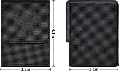 ZLCA Card Deck Box for MTG Yugioh TCG, Card Storage Box with Dividers Holds 100+ Sleeved Cards, Premium Card Deck Case Compatible with CCG Trading Cards (Purple,Puzzle)