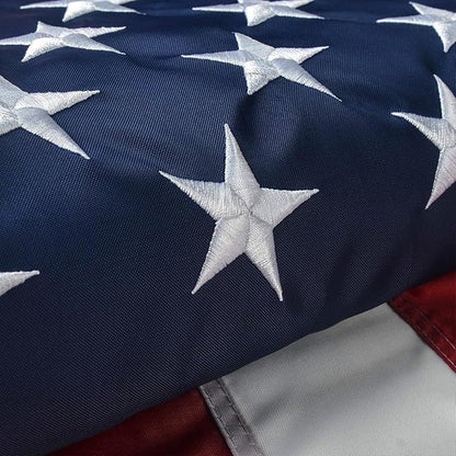 American Flags for Outside 6x10 Ft, Large US USA Flag with Vivid Color, Heavy Duty Material, Brass Grommets, Embroidered Stars, Perfect for Outdoor Use