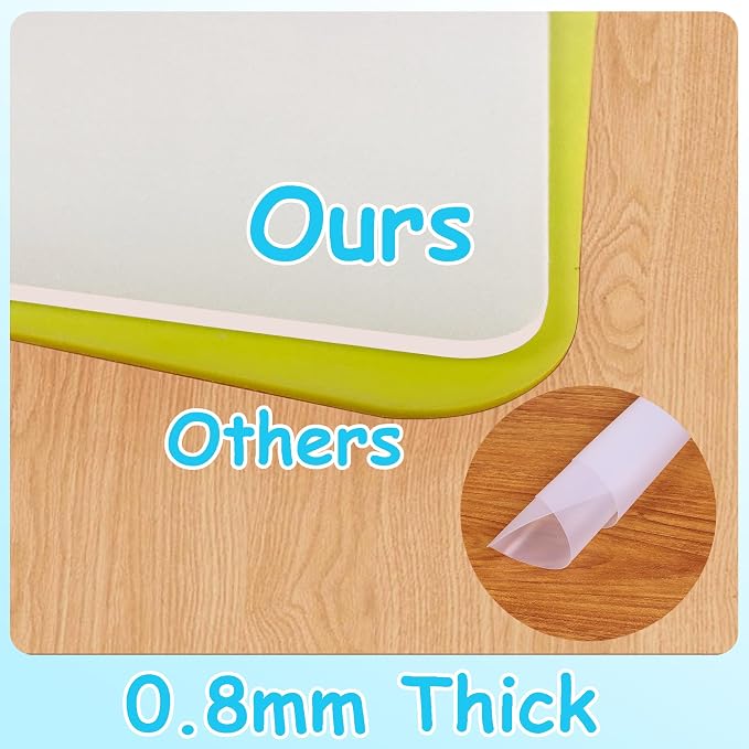 Clear Silicone Craft Mats 9"W x 12"L: 0.8mm Thick Heat Resistant Non-Slip | 4 Pcs Nonstick Translucent Silicone Sheet - Reusable Countertop Protector Pad for Jewelry Epoxy Glitter Slime DIY Art