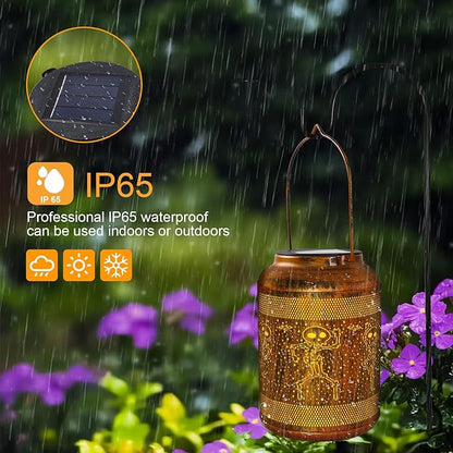 Solar Halloween Decorations Outdoor Lantern , Birthday Gifts for Women, Solar Lights Outdoor Waterproof LED Decorative Garden for Lawn, Landscape, Patio, Porch Hanging Lantern for Ladies, Mom, Grandma