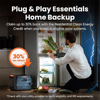 Jackery HomePower 3000 Portable Power Station with DC-DC Alternator Charger, 3600W (Surge 7200W) Output, 3072Wh LFP Solar Generator, Essential Backup for Home Use, Power Outage, Emergencies, RVs