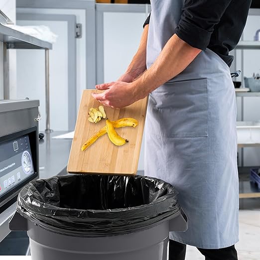 PRO&Family 20 Gallon Trash Can with Lid Round Ingredient Storage Containers Recycling Bin Kitchen Garbage Can Office Garbage Can Trash Barrel Plastic Barrel Yard Waste Bin Outdoor Trashcan (3, Gray)