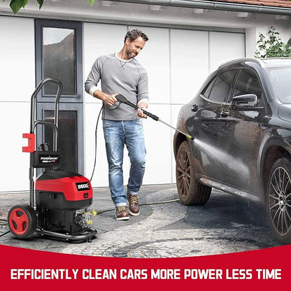 PowerSmart 80V 2600PSI Cordless Electric Pressure Washer, 6.0AH Battery Charger 1.2GPM, Battery Powered Electric Power Washer with 35FT Hose Reel, 27FT Hose, 5in1 Nozzle Set, Onboard Soap Tank