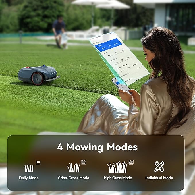 Neomow X Robot Lawn Mower Perimeter Wire Free for 1 Acre 3D LiDAR SLAM+Vision Mapping Robotic Lawnmower with 4G, No RTK Station Required, AI Accurate Obstacle Avoidance, App Control, Anti-Theft