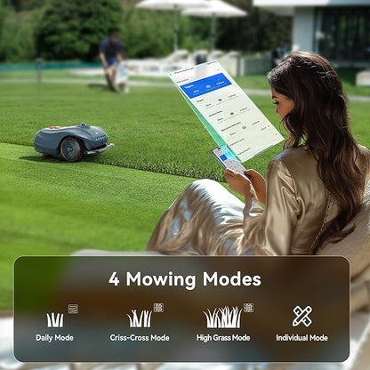Neomow X Robot Lawn Mower Perimeter Wire Free for 1 Acre 3D LiDAR SLAM+Vision Mapping Robotic Lawnmower with 4G, No RTK Station Required, AI Accurate Obstacle Avoidance, App Control, Anti-Theft