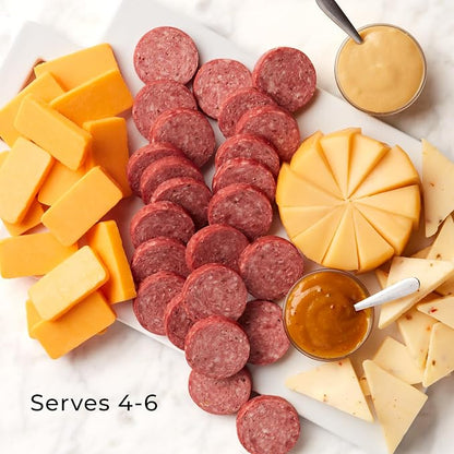 Hickory Farms Farmhouse Meat and Cheese Food Gift Basket (Medium) - Box Set | Charcuterie Board Food | Summer Sausage | Father's Day | Mother's Day | Easter | Christmas | Holiday | Housewarming | Gourmet | Sympathy | Care Package