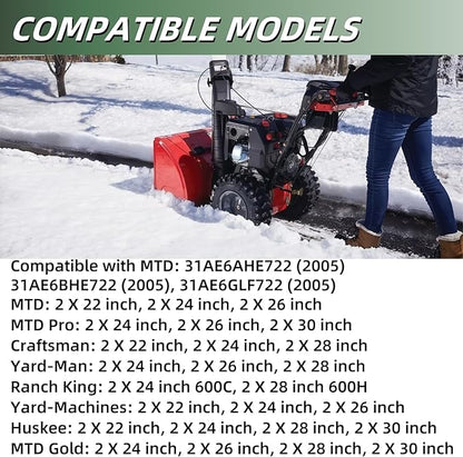 4 Pack 731-04869 Snowblower Chute Flange Replacement Compatible with MTD Craftsman Troy-Bilt Snow Blowers, Fits Models 31AE6AHE722 31AE6BHE722 31AE6GLF722, Replaces 731-04869A