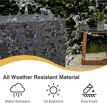 Patiolife 100 Gallon Resin Deck Box, Large Outdoor Storage Box for Garden Tools, Pool Supplies, Waterproof and Lockable, Black