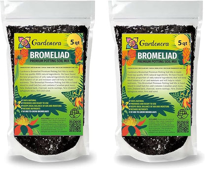 Gardenera Bromeliad Potting Mix - Crafted for Superior Performance and Exquisite Blooms - 10 QUARTS