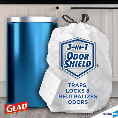 CloroxPro Glad ForceFlex 13 Gallon Tall Kitchen Drawstring Trash Bags, 100 Count and Pine-Sol Multi-Surface, All-Purpose Cleaner, 2x Concentrated Formula, Original Pine, 80 Fl Oz (Package May Vary)