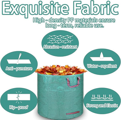 Reusable yard waste bags. 72-gallon large leaf bags(1-pack) Heavy-duty yard garden bag. Leaf bags with 4 handles that can stand upright. Great for collecting leaves and grass clippings