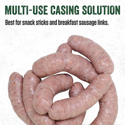 LEM Products Natural Sheep Casings, 19–21mm Edible Sausage Casings for Snack Sticks, Hot Dogs, Breakfast Sausage, Pepperoni, Salami, Homemade Sausages, Stuffs Approx. 15 lbs, 5.1 Ounce Package