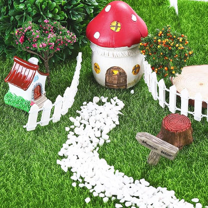 Elcoho 6 Pieces Fake Grass for Crafts Fairy Garden 6 x 6 Inches Artificial Garden Grass for Miniature Ornament Dollhouse DIY Decoration