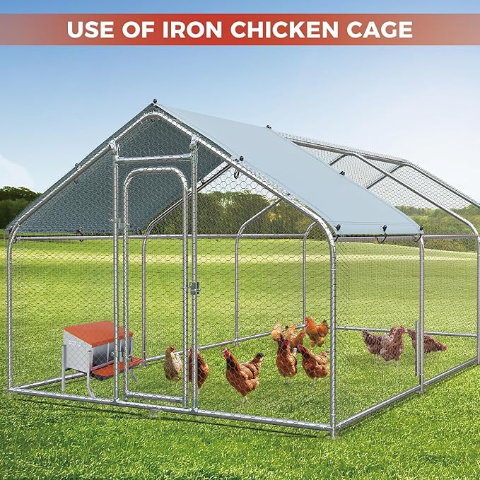 3-Compartment Metal Chicken Nesting Box with Stand – Heavy Duty Poultry Nest Box, Removable Tray & Waterproof Roof – Non-Slip Base, Easy Egg Collection & Wall Mountable – for Backyard, Farm Coop (Oran