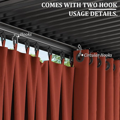 Gazebo Universal Replacement Privacy Curtain,10'×10' Gazebo Outdoor Waterproof Curtains, 4-Panels Sidewall Curtains with Double Zipper for Patio Canopy, Garden and Backyard (Curtain Only)