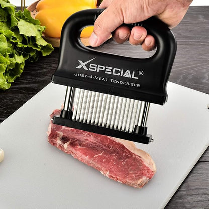 Deluxe 48 Blade Meat Tenderizer Tool – Stainless Steel, Detachable Design | Ultra-Sharp Needle Design | Transforms Tough Cuts into Juicy Cuts in Seconds, Easy to Use & Clean, Dishwasher Safe