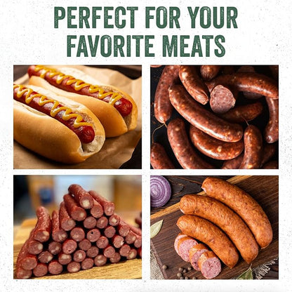 LEM Products Clear Smoked Collagen Casings, 19mm, Edible Sausage Casings, Stuffs Approximately 16 Pounds Per Pack, Great for Snack Sticks, Hot Dogs, Metts, Andouille, Brats, and More, 2-Pack